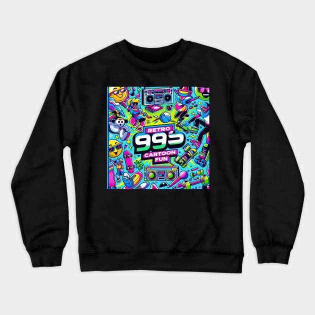 Retro 90s Vibe - Vintage Style Fashion Tee Crewneck Sweatshirt by NedisDesign